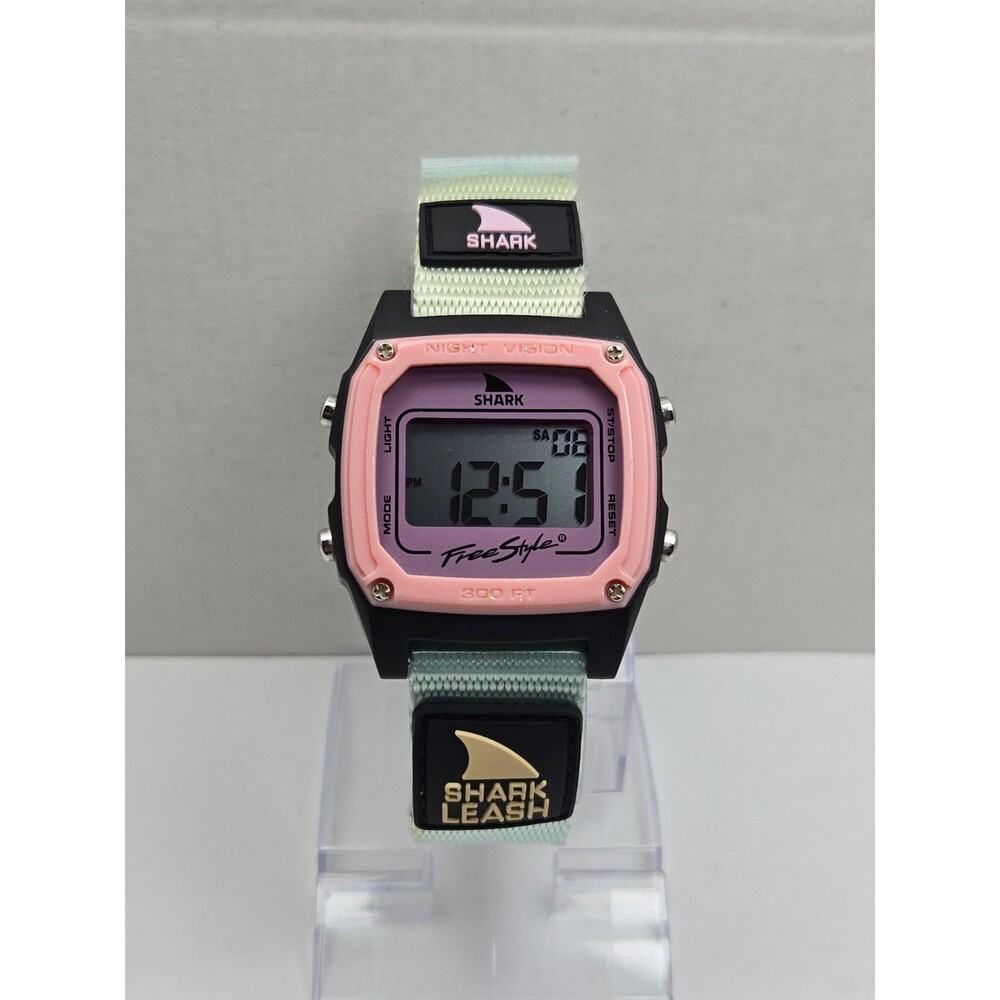 Freestyle Shark Classic Leash Rose Tea Pink Night Vision Watch New Battery 300FT